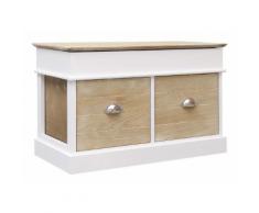 Topdeal Banc d'entrée 70 x 35 x 45 cm Bois de Paulownia