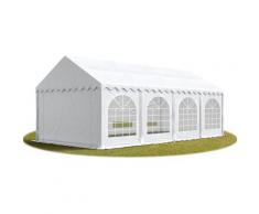 Intent24.fr - Tente Barnum de Réception 4x8 m PREMIUM Bâches amovibles PVC env. 500g/m² blanc +