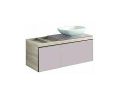 Geberit Citterio Meuble sous-lavabo 500.565.Jl.1, avec plan et étagère en verre à gauche,