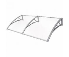 Auvent de porte 195 x 96cm entrée marquise porte marquise d'accueil terrasse toit transparent GVH191