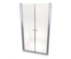 Porte de douche 185 cm largeur réglable 88-92 cm Transparent - Transparent