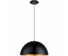 Suspension LED, noir or, D 53 cm, GAETANO