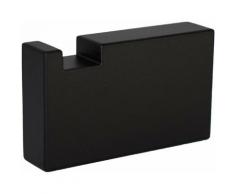 Crochet porte-serviette simple Pollini Acqua Design Ebox EB1407 | Noir mat