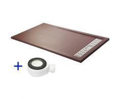 Receveur de douche extra plat PREMIUM Chocolat Ral 8017 80X110
