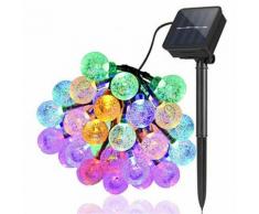 Boule de cristal LED Lumière solaire éclairage extérieur IP44 Guirlande étanche Guirlande lumineuse