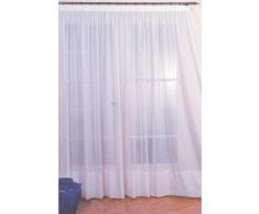 Voilage brodé Cornely effet sablé Blanc 420 x 240 cm - Blanc
