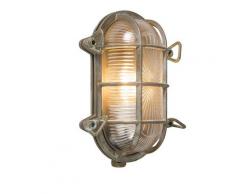 Applique Retro marron 23 cm IP44 - Nautica 1 ovale Rustique Luminaire exterieur IP44 - Qazqa