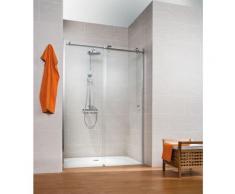 Porte de douche coulissante, verre 8 mm, profilé aspect chromé, MasterClass, Schulte, 120 x 200 cm