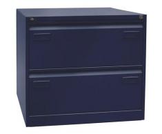 Bisley Classeur pour dossiers suspendus LIGHT, à 2 rangées, 2 tiroirs, format A4, bleu oxford |