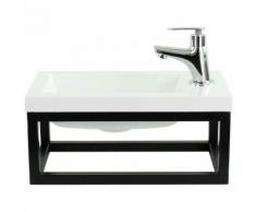 Toilette Meuble Salle de Bain Mesa 40x22 cm Blanc - Lavabo Armoire Toilette