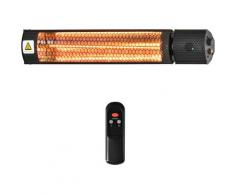 Chauffage radiant infrarouge électrique avec télécommande 2 puissances 1000/2000 W réflecteur alu.