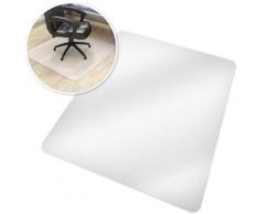 Tectake - Tapis de Bureau Rectangulaire Blanc Transparent 90 cm x 120 cm en Plastique