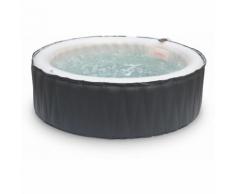 Spa MSPA gonflable rond – Aurora 6 noir – Jacuzzi Luxe 6 personnes rond 205 cm avec accessoires