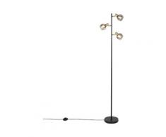 vidro - Lampadaire Art Deco - 3 lumière - H 150 cm - Doré/Laiton - Art Deco - Éclairage intérieur