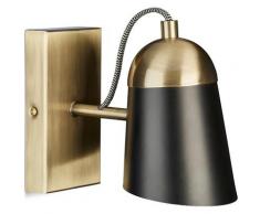 Lampe murale luminaire laiton noir vintage spot mural lecture métal liseuse moderne HxlxP 15 x 10