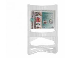 Feridras Étagère d'angle en plastique ankora 28x17,5xh45 blanc accessoires salle de bain