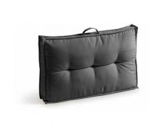 Coussin dossier matelassé rectangulaire (60 x 40 x 12 cm) - Multicolore - Gris