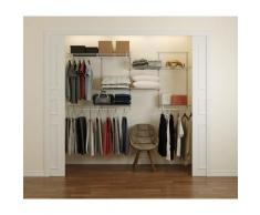 Sama - Dressing crémaillères modulables blanc 47 pièces 2,38x1,22M en kit - Blanc