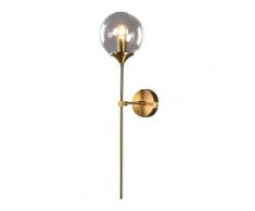 Ilovemilan - Moderne Design Fantaisie Torche Forme En Laiton Peint Applique Murale avec Abat Manger