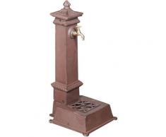 Fontaine en fonte finition rouille patinée L37xPR33xH78,5 cm