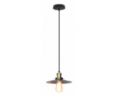 Suspension Luminaire Industrielle Plafonnier Rétro Noir Classique Câble Réglable Lustre E27 Douille