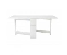 Table Console Pliante kungla 170cm Bouleau Blanc - Paris Prix