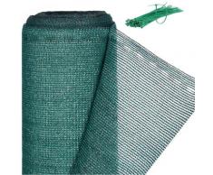 Brise-vue, Paravent pour les clôtures et rambardes, Tissu HDPE, Anti-UV, 1 x 20 mètres, vert