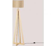 SKLUM Lampadaire en Bois Bayah Tissu - Bois - Brown Latte