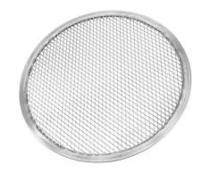 Grille à Pizza Ronde en Aluminium de - Plaque de Cuisson pour Pizza 33cm Fontainebleau Argent