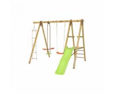 PORTIQUE BOIS GRAMAZOU 2,30 M. + TOBOGGAN TRIGANO 5 ENFANTS.