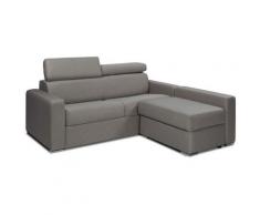Italian Spirit - Canapé d'angle SIDNEY COMPACT express sommier lattes avec chauffeuse coffre tweed