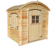 Maison en bois pour enfants avec plancher- Maison de jeux pour l'extérieur 112x146xH145cm/1.1m2