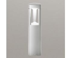 Lanterne aluminium polycarbonate ges480 50h led sol lampe gris métallique moderne extérieur gx53