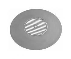 Cook King - Barbecue Plaque en acier inox pour braséro 102 cm avec une grille 50 cm