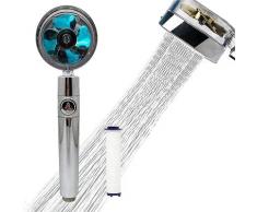 Pommeau de douche à hélice, filtre de douche à 360 ° à haute pression, pomme de douche rotative à