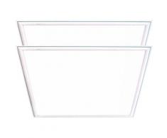 Etc-shop - Lot de 2 spots LED encastrables plafonniers lampes blanc pratique bureau éclairage