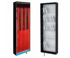 SWIVBOX | Armoire à chaussures porte pivotante | 190x63.6x18 cm | 5 étagères en acier | Impression