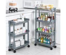 Etagère de cuisine amovible rangement de cuisine chariot de cuisine 3 couches
