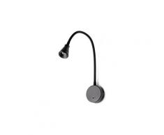 Applique avec liseuse Bel Noir Aluminium 41030 - Faro