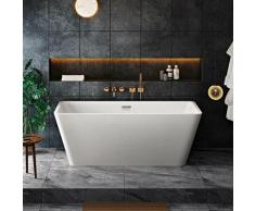 Baignoire îlot design rectangulaire NEWTON blanche