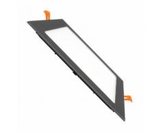Spot Encastrable Dalle LED Carrée Extra-Plate LED 15W Black Downlight Panel Blanc Chaud 2800K