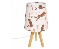 Atmosphera For Kids - Lampe à Poser Enfant Panthère 23cm Rose