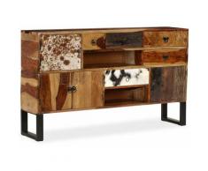 Helloshop26 - Buffet bahut armoire console meuble de rangement bois massif de sesham 140 cm - Bois