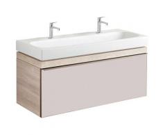 Keramag Geberit Citterio Meuble sous-lavabo 500566Jl1, 118,4x55,4x55,4x50,4cm, structure bois chêne