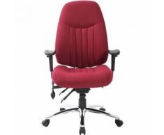 Chaise d'atelier pivotante Alpha - avec accoudoirs et habillage tissu