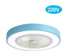 Ventilateur De Plafond Ac220V, Lumiere 3 Couleurs, Eclairage Led A Vent A 3 Vitesses, Utilise Dans