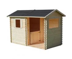 Cabane en bois avec préau pour enfant - Rosane