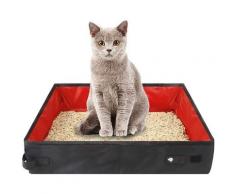 Toilette Portable pour Chat Boîte à Litière Pliable pour Chat Litière pour Chat de Voyage Étanche