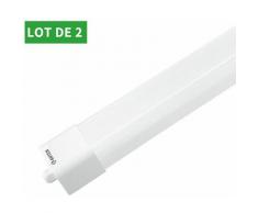 2×Anten Réglette LED 150CM Néon Tube LED 45W Reglette Etanche LED Blanc Neutre 4000K Forme Carré