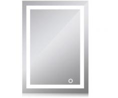Miroir de salle de bain avec éclairage LED Miroir lumineux à LED avec interrupteur d'éclairage pour